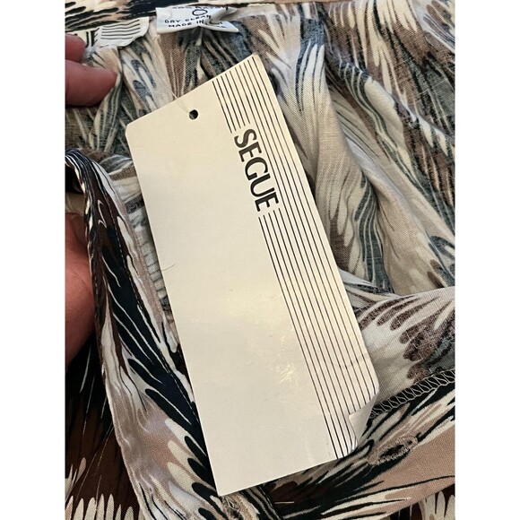 Segue Skirt Womens 16 Pleated Button Closure Abstract Print Rayon NWT - Picture 8 of 9